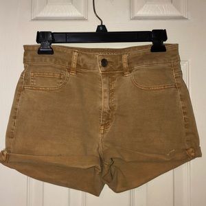Mustard Denim Shorts